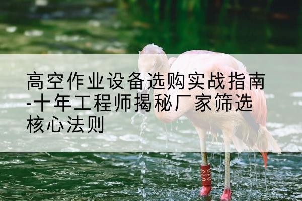 荣成剪叉式升降机厂家-高空作业设备选购实战指南-十年工程师揭秘厂家筛选核心法则